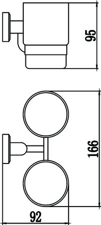 Держатель для двух стаканов Savol 95 S-009568