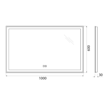 Зеркало BelBagno SPC-GRT-1000-600-LED-TCH-WARM