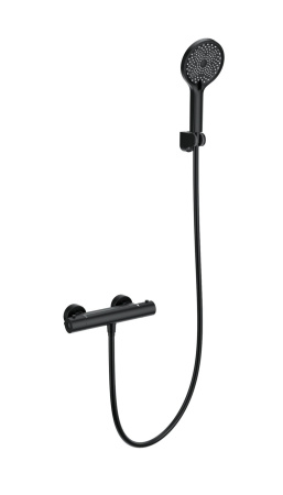 Смеситель для душа с термостатом WONZON & WOGHAND INN 3, черный матовый WW-B2012-A-MB