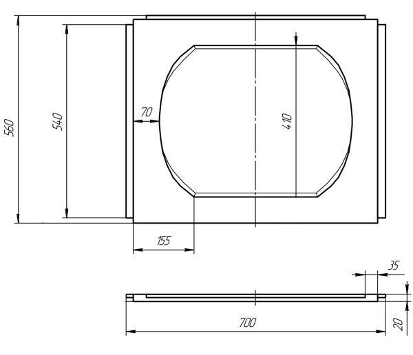 Панель боковая Marka One 70 02б70 Панель боковая Marka One 70 02б70