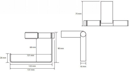 Держатель туалетной бумаги Bemeta Nero 135012020