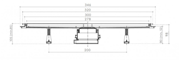 Душевой лоток Pestan Confluo Premium White Glass Line 650 13000283