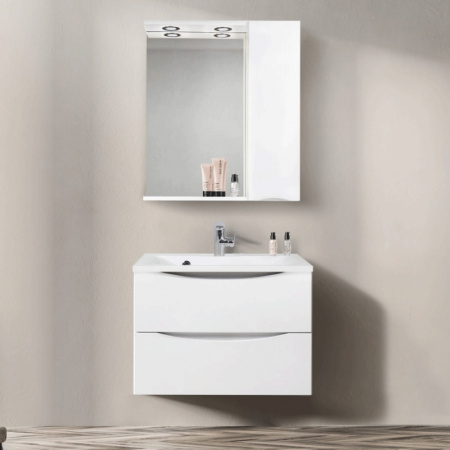 Зеркало-шкаф BelBagno MARINO-SPC-700/750-1A-BL-P-R Bianco Lucido