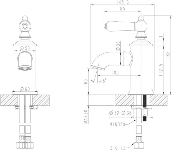 Смеситель для раковины Bravat Art F175109G