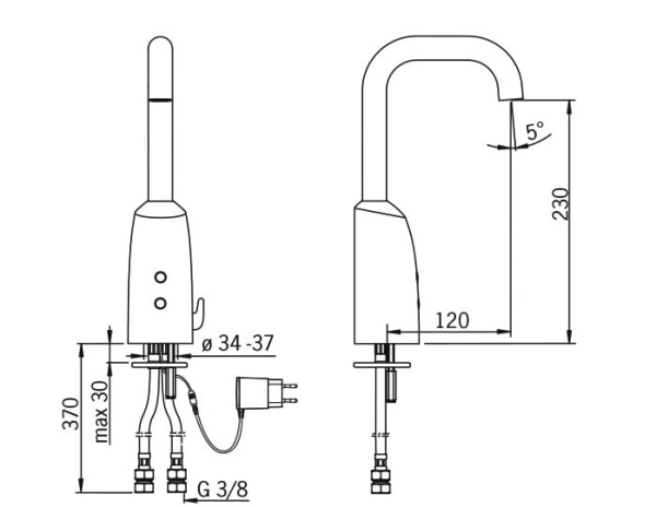 Смеситель для раковины Oras Electra 6334FT Смеситель для раковины Oras Electra 6334FT