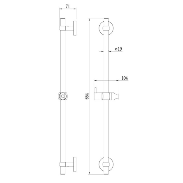 Стойка для душа Milardo Niagara (NIA6500M17)