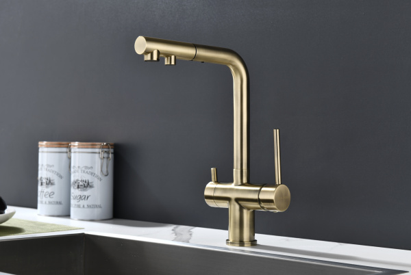 Смеситель для кухни с подключением к фильтру  Paulmark Serpentine Se213222-BR