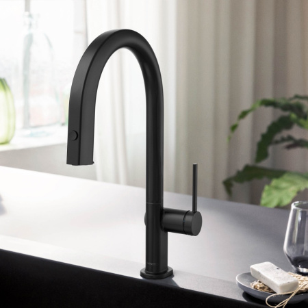 Смеситель для кухни с подключением к фильтру Hansgrohe Aqittura M91 FilterSystem 76803670 черный матовый