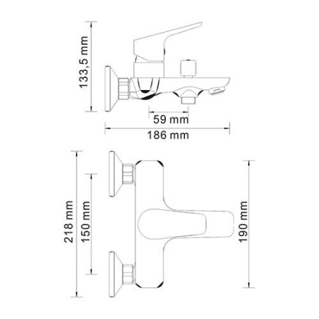 Смеситель для ванны  WasserKRAFT Lippe 4501