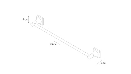 Полотенцедержатель трубчатый Grampus Ocean, GR-2001