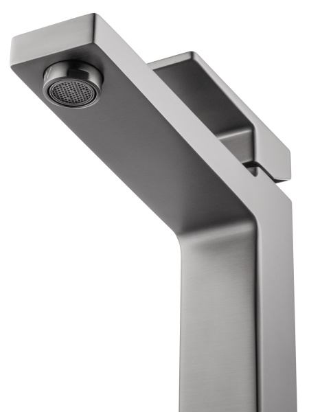 Смеситель для раковины высокий WONZON & WOGHAND CUBE 2.0, темный графит WW-88019068-BGM