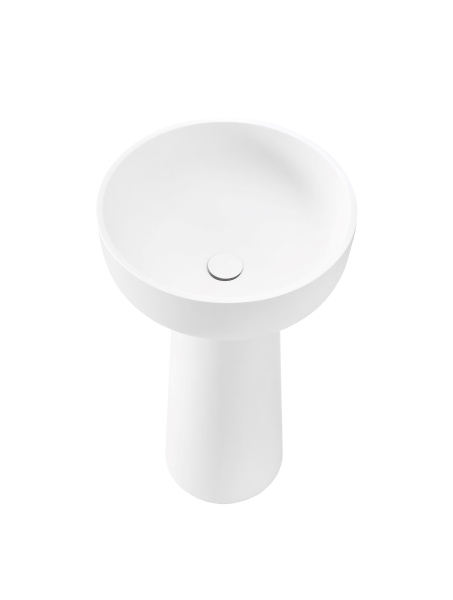 Раковина напольная напольная Vincea Solid Surface VBS-4SP02MW белый матовый