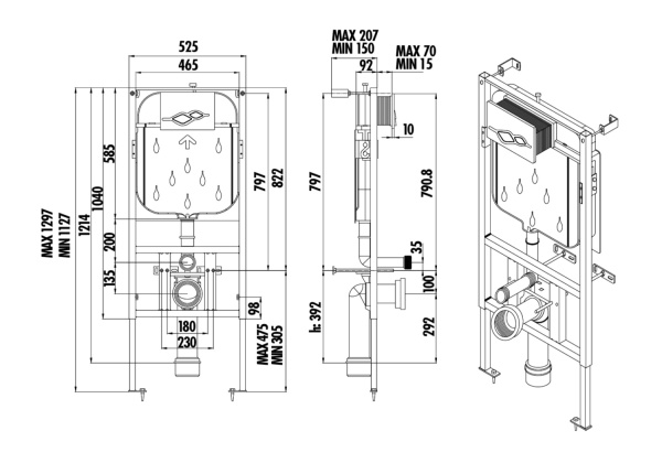 Инсталляция для подвесного унитаза Creavit FGR7003.00