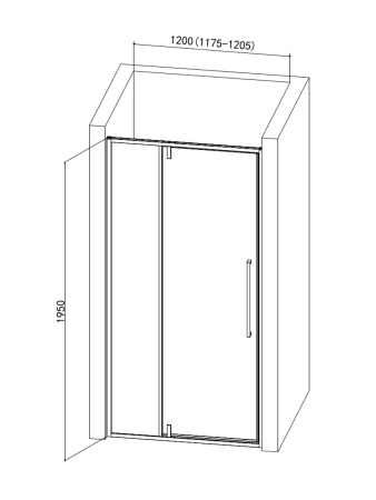 Душевая дверь AQUAme AQM7108-2-12