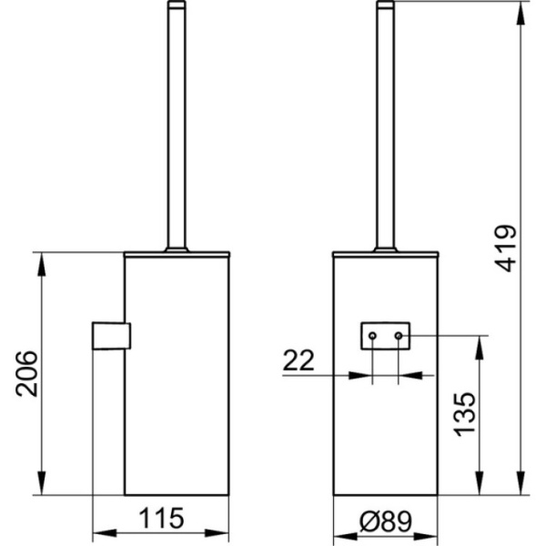 Ершик для унитаза Keuco Collection Moll 12769 010101 (12769010101)