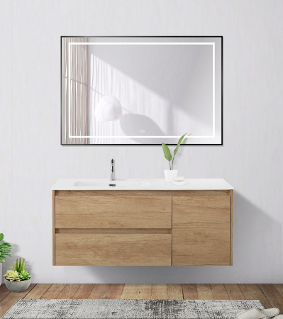 Зеркало (120х80) BelBagno Kraft SPC-KRAFT-1200-800-LED-TCH-WARM-NERO с подсветкой