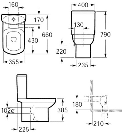 Унитаз напольный Roca Dama Senso  342517000
