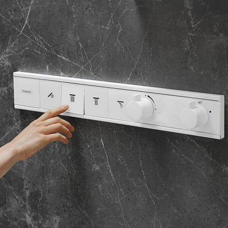 Термостат для душа на 4 потребителя Hansgrohe RainSelect 15382700 белый матовый