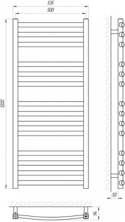 Полотенцесушитель Laris Комфорт Премиум П10