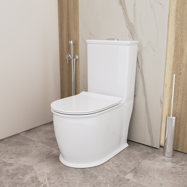 Унитаз напольный безободковый Grossman Retro GR-4492S с сиденьем микролифт