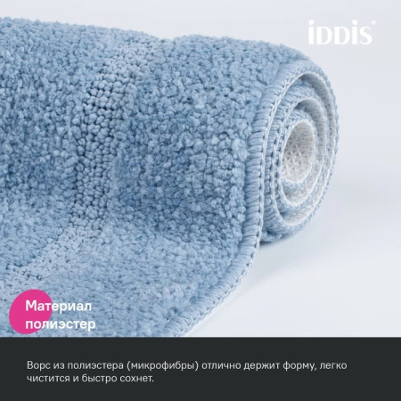 Набор ковриков для ванны 65х45 + 45х45 голубой IDDIS Promo PSET04Mi13