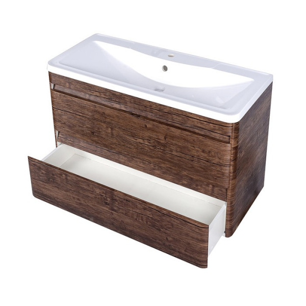 Тумба под раковину подвесная Style Line Атлантика ЛС-00000663 коричневый