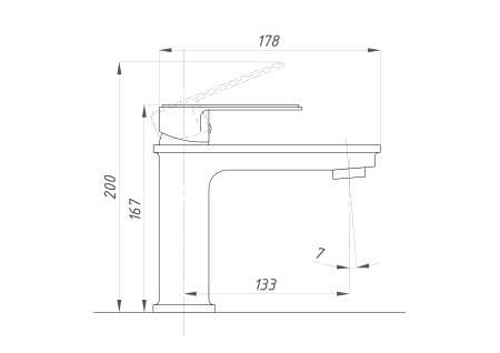 Смеситель для раковины  ПСМ-Профсан Серия-600 PSM-600-5