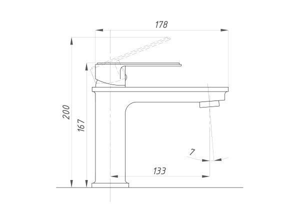 Смеситель для раковины  ПСМ-Профсан Серия-600 PSM-600-5