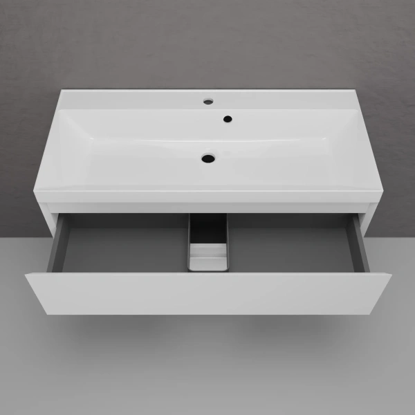 Тумба подвесная без раковины 100 см Style Line Манхэттен ЛС-00002356 белый матовый