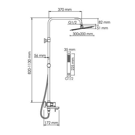 Душевая система WasserKraft A177.069.103.010.CH