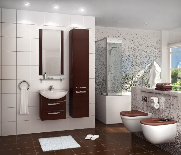 Зеркало Aquaton Ария 50 темно-коричневое 1A140102AA430