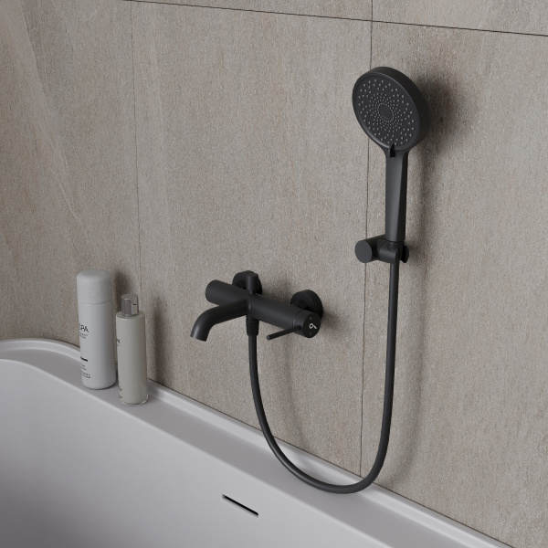 Смеситель для ванны с душем Oliveeka Y OL-639017-MB, черный матовый