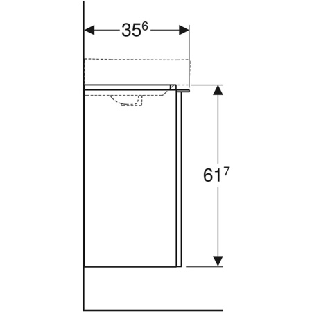 Тумба с раковиной Geberit Smyle Square (44 L) 500.351.JR.1