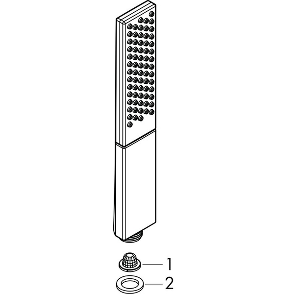 Ручной душ Hansgrohe Rainfinity 100 1jet EcoSmart 26867340 шлифованный черный хром