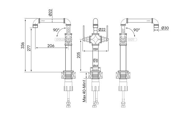 Смеситель для кухни Paulmark Loft Lo226006-401