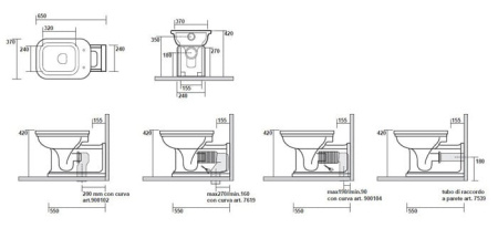 Чаша напольного унитаза Kerasan Waldorf 411601 без сиденья