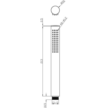 Ручной душ Ravak Chrome 957.00 X07P007