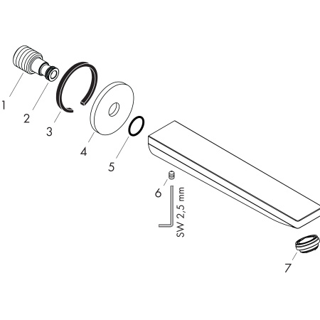 Излив для ванны Hansgrohe Rebris E 72431000 хром