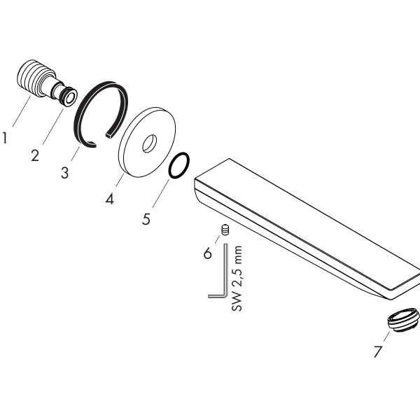 Излив для ванны Hansgrohe Rebris E 72431000 хром