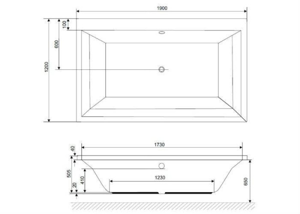 Акриловая ванна AM.PM Admire W1AW-190-120WO