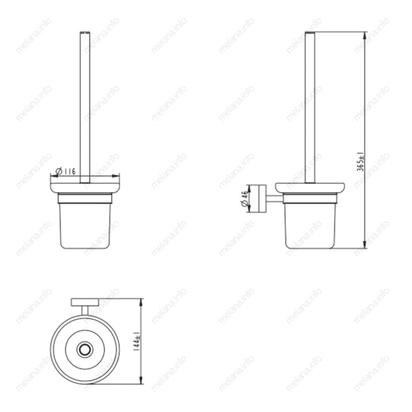 Ершик для унитаза подвесной Melana MLN-866006