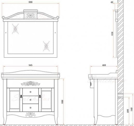 Тумба для раковины BelBagno Alberto BB06ALBERB/ACA