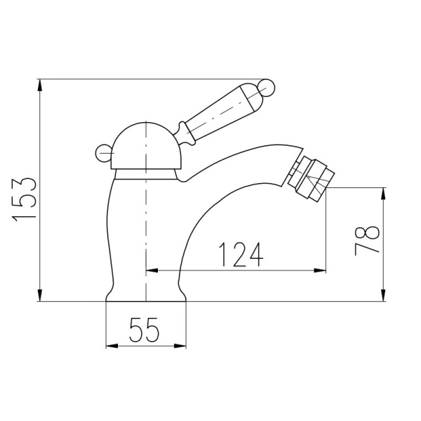 Смеситель для биде Rav Slezak Labe L545.5KCMATC