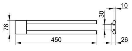 Полотенцедержатель двойной Keuco Edition 11518010000
