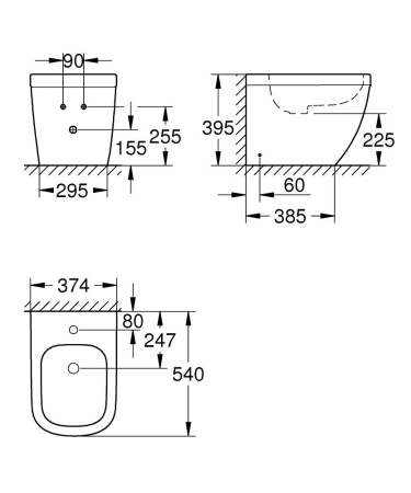 Напольное биде Grohe Euro Ceramic 39340 000 (39340000)