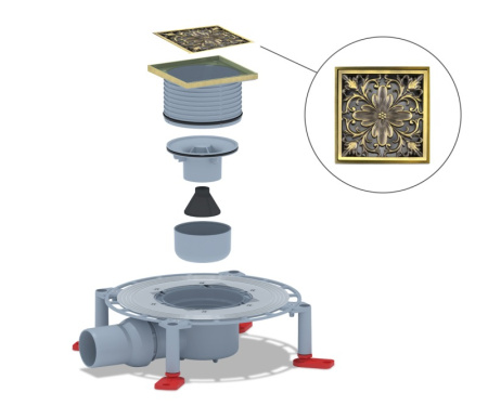 Душевой трап Bronze de Luxe 21975-5602