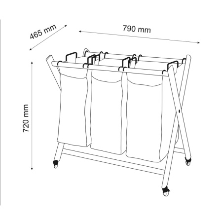 Корзина для белья WasserKRAFT Naab WB-860-L