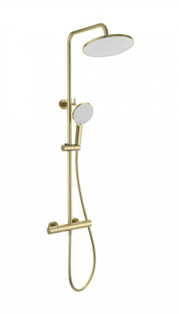 Душевая система с термостатом WONZON & WOGHAND INN 1, брашированное золото WW-B3013-T1-BG