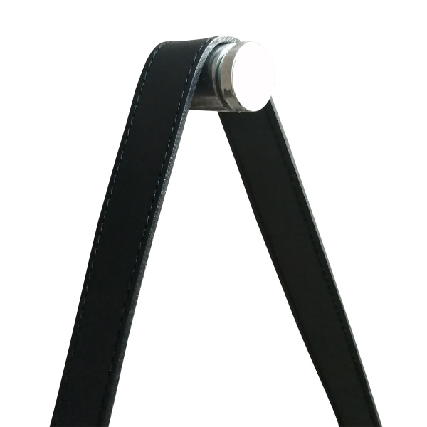 Зеркало Зеркало VLM-2N60+ D610 (61х61) с подсветкой на кожаном ремне, датчик на движение, цвет черный