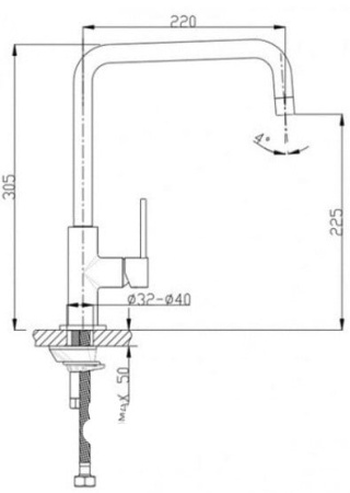 Смеситель для кухонной мойки Timo Saona 2306F chrome